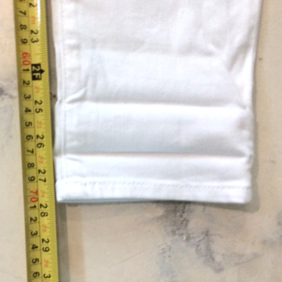 NWT Women’s White Denim with Pearls  Boyfriend Slim Straight-Leg Jeans - Picture 15 of 16